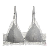 CINOON Sexy Lace Wireless Front Closure Bra For Women Sexy Embroidery Lingerie Push Up Bra Comfort Breathable Backless Bralette