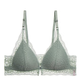 CINOON Sexy Lace Wireless Front Closure Bra For Women Sexy Embroidery Lingerie Push Up Bra Comfort Breathable Backless Bralette
