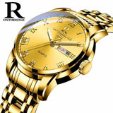 Watch Men Women Business Waterproof Clock Auto Date Silver Steel Mens Watches Fashion Casual Ladies Quartz Wristwatch NEW