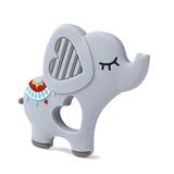 BPA Free Animal Silicone Teethers 1PC Baby Teething Necklace Toy Fox panda elephant Food Grade Silicone Cartoon Nursing Tiny Rod