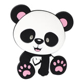 BPA Free Animal Silicone Teethers 1PC Baby Teething Necklace Toy Fox panda elephant Food Grade Silicone Cartoon Nursing Tiny Rod