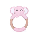 BPA Free Animal Silicone Teethers 1PC Baby Teething Necklace Toy Fox panda elephant Food Grade Silicone Cartoon Nursing Tiny Rod