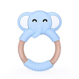 BPA Free Animal Silicone Teethers 1PC Baby Teething Necklace Toy Fox panda elephant Food Grade Silicone Cartoon Nursing Tiny Rod