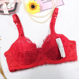 Top Women Underwear Sexy Push up bras 3/4 Cup Padded Lace Sheer Bra Cup B ONLY women bra