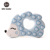 BPA Free Silicone Teethers Food Grade Tiny Rod DIY Teething Necklace Baby Shower Gifts Cartoon Animals Teether Let's Make 1pc