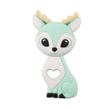 BPA Free Silicone Teethers Food Grade Tiny Rod DIY Teething Necklace Baby Shower Gifts Cartoon Animals Teether Let's Make 1pc