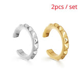 Bohemian Crystal Ear Cuff Earring for Women Multicolor C-Shape No Pierced Small Earring Bridal Wedding Ear Clip Jewelry Gifts