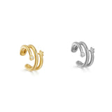 Bohemian Crystal Ear Cuff Earring for Women Multicolor C-Shape No Pierced Small Earring Bridal Wedding Ear Clip Jewelry Gifts