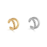 Bohemian Crystal Ear Cuff Earring for Women Multicolor C-Shape No Pierced Small Earring Bridal Wedding Ear Clip Jewelry Gifts