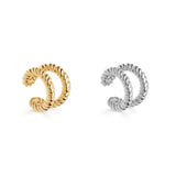 Bohemian Crystal Ear Cuff Earring for Women Multicolor C-Shape No Pierced Small Earring Bridal Wedding Ear Clip Jewelry Gifts