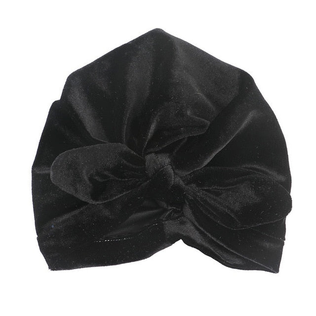 New Velvet Baby Hat for Girls Autumn Winter Baby Boy Cap Photography Props Elastic Infant Beanie Turban Hat Baby Accessories