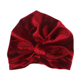 New Velvet Baby Hat for Girls Autumn Winter Baby Boy Cap Photography Props Elastic Infant Beanie Turban Hat Baby Accessories