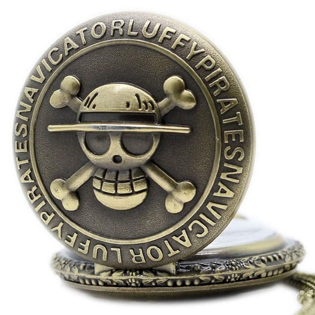 2020 Hot Selling Men's Japan Cartoon Anime One Piece Pocket Watch Fashion Men Women Necklace Chain Vintage FOB Steampunk Pendant