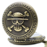 2020 Hot Selling Men's Japan Cartoon Anime One Piece Pocket Watch Fashion Men Women Necklace Chain Vintage FOB Steampunk Pendant
