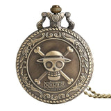 2020 Hot Selling Men's Japan Cartoon Anime One Piece Pocket Watch Fashion Men Women Necklace Chain Vintage FOB Steampunk Pendant
