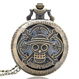 2020 Hot Selling Men's Japan Cartoon Anime One Piece Pocket Watch Fashion Men Women Necklace Chain Vintage FOB Steampunk Pendant