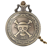 2020 Hot Selling Men's Japan Cartoon Anime One Piece Pocket Watch Fashion Men Women Necklace Chain Vintage FOB Steampunk Pendant