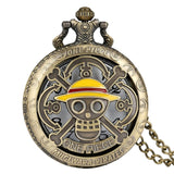2020 Hot Selling Men's Japan Cartoon Anime One Piece Pocket Watch Fashion Men Women Necklace Chain Vintage FOB Steampunk Pendant