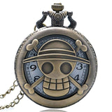 2020 Hot Selling Men's Japan Cartoon Anime One Piece Pocket Watch Fashion Men Women Necklace Chain Vintage FOB Steampunk Pendant