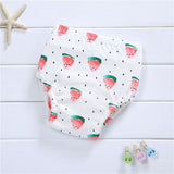 Baby Infant Toddler Waterproof Training Pants Cotton Changing Nappy Cloth Diaper Panties Reusable Washable 4 Layers Crotch