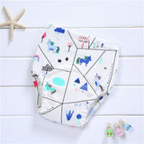 Baby Infant Toddler Waterproof Training Pants Cotton Changing Nappy Cloth Diaper Panties Reusable Washable 4 Layers Crotch