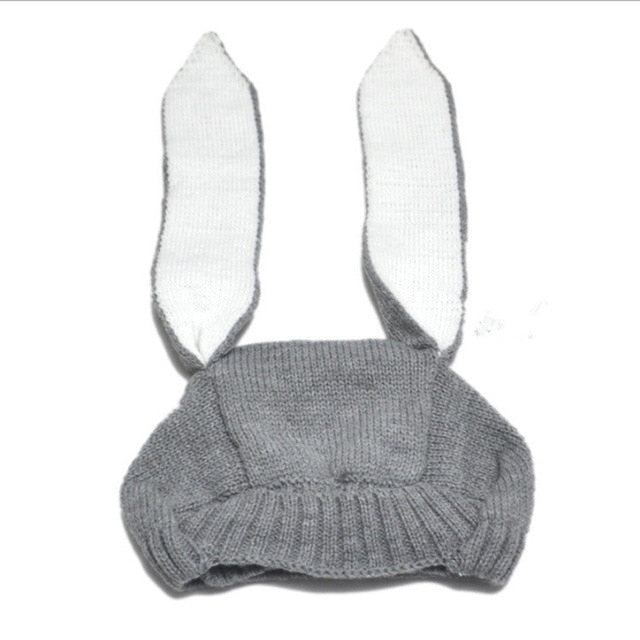 Baby Rabbit Ears Hat Infant Toddler Autumn Winter Knitted Caps for Children Baby Bunny Beanie Hats Accessories Photography Props