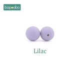 Bopoobo 15mm 10pc Silicone Beads Food Grade Silicone Baby Teething Products Chews Pacifier Chain Clips Beads Baby Teethers