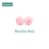 Bopoobo 15mm 10pc Silicone Beads Food Grade Silicone Baby Teething Products Chews Pacifier Chain Clips Beads Baby Teethers