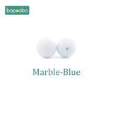Bopoobo 15mm 10pc Silicone Beads Food Grade Silicone Baby Teething Products Chews Pacifier Chain Clips Beads Baby Teethers