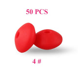 keep&grow 50pcs Lentil Silicone Beads 12mm Food Grade Rodent DIY Baby Pendant Necklace Baby Teether children's products