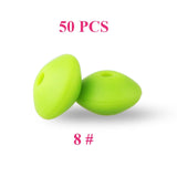 keep&grow 50pcs Lentil Silicone Beads 12mm Food Grade Rodent DIY Baby Pendant Necklace Baby Teether children's products