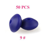 keep&grow 50pcs Lentil Silicone Beads 12mm Food Grade Rodent DIY Baby Pendant Necklace Baby Teether children's products