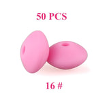 keep&grow 50pcs Lentil Silicone Beads 12mm Food Grade Rodent DIY Baby Pendant Necklace Baby Teether children's products