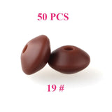 keep&grow 50pcs Lentil Silicone Beads 12mm Food Grade Rodent DIY Baby Pendant Necklace Baby Teether children's products