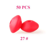 keep&grow 50pcs Lentil Silicone Beads 12mm Food Grade Rodent DIY Baby Pendant Necklace Baby Teether children's products