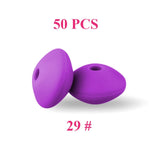keep&grow 50pcs Lentil Silicone Beads 12mm Food Grade Rodent DIY Baby Pendant Necklace Baby Teether children's products