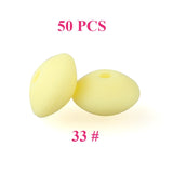 keep&grow 50pcs Lentil Silicone Beads 12mm Food Grade Rodent DIY Baby Pendant Necklace Baby Teether children's products