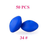 keep&grow 50pcs Lentil Silicone Beads 12mm Food Grade Rodent DIY Baby Pendant Necklace Baby Teether children's products