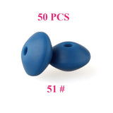 keep&grow 50pcs Lentil Silicone Beads 12mm Food Grade Rodent DIY Baby Pendant Necklace Baby Teether children's products