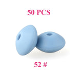 keep&grow 50pcs Lentil Silicone Beads 12mm Food Grade Rodent DIY Baby Pendant Necklace Baby Teether children's products
