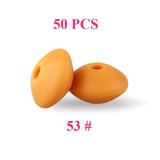 keep&grow 50pcs Lentil Silicone Beads 12mm Food Grade Rodent DIY Baby Pendant Necklace Baby Teether children's products