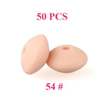 keep&grow 50pcs Lentil Silicone Beads 12mm Food Grade Rodent DIY Baby Pendant Necklace Baby Teether children's products