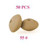 keep&grow 50pcs Lentil Silicone Beads 12mm Food Grade Rodent DIY Baby Pendant Necklace Baby Teether children's products