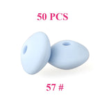 keep&grow 50pcs Lentil Silicone Beads 12mm Food Grade Rodent DIY Baby Pendant Necklace Baby Teether children's products