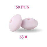 keep&grow 50pcs Lentil Silicone Beads 12mm Food Grade Rodent DIY Baby Pendant Necklace Baby Teether children's products