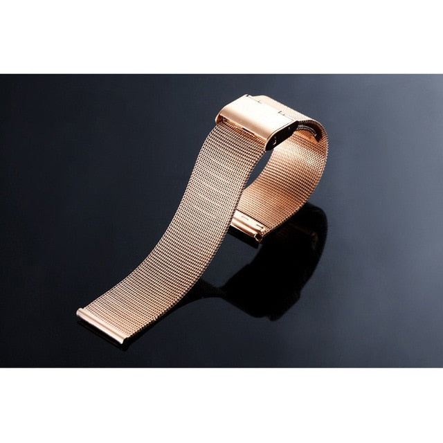 Universal Milanese Watchband 12 14 16 18 20mm 22mm 24mm Silver Stainless Steel Strap Band Replacement Bracelet for Smart Watch