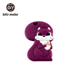 Tiny Rod BPA Free Food Grade Silicone Teethers Cartoon Animals Shape Pacifier Clips DIY Accessories Baby Teething 1pc Let's Make