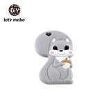 Tiny Rod BPA Free Food Grade Silicone Teethers Cartoon Animals Shape Pacifier Clips DIY Accessories Baby Teething 1pc Let's Make