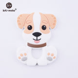 Tiny Rod BPA Free Food Grade Silicone Teethers Cartoon Animals Shape Pacifier Clips DIY Accessories Baby Teething 1pc Let's Make