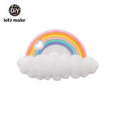 Tiny Rod BPA Free Food Grade Silicone Teethers Cartoon Animals Shape Pacifier Clips DIY Accessories Baby Teething 1pc Let's Make